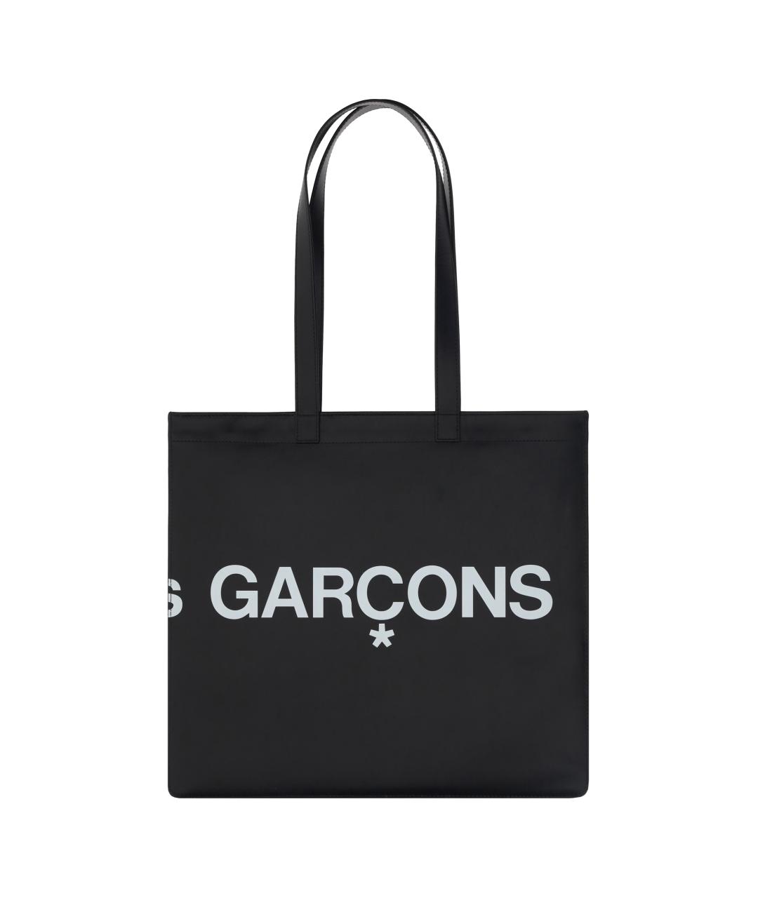 COMME DES GARÇONS Черная кожаная сумка тоут, фото 2