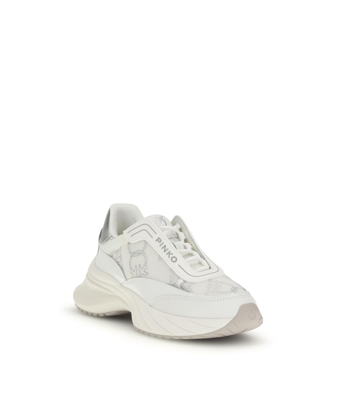 PINKO Белые кожаные кроссовки, фото 2