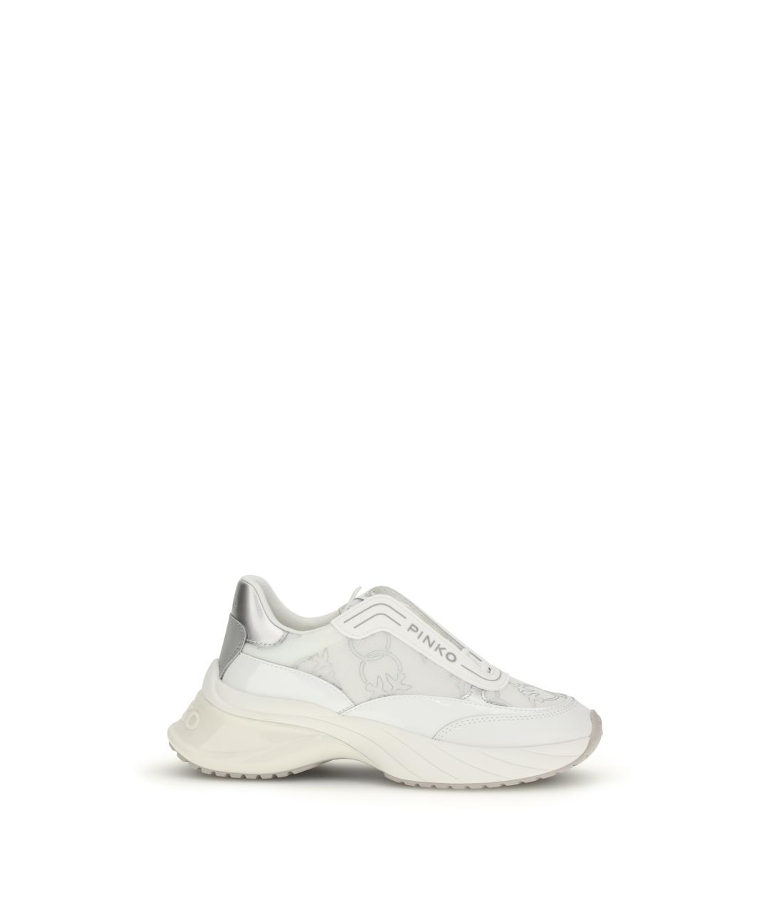 PINKO Белые кожаные кроссовки, фото 5