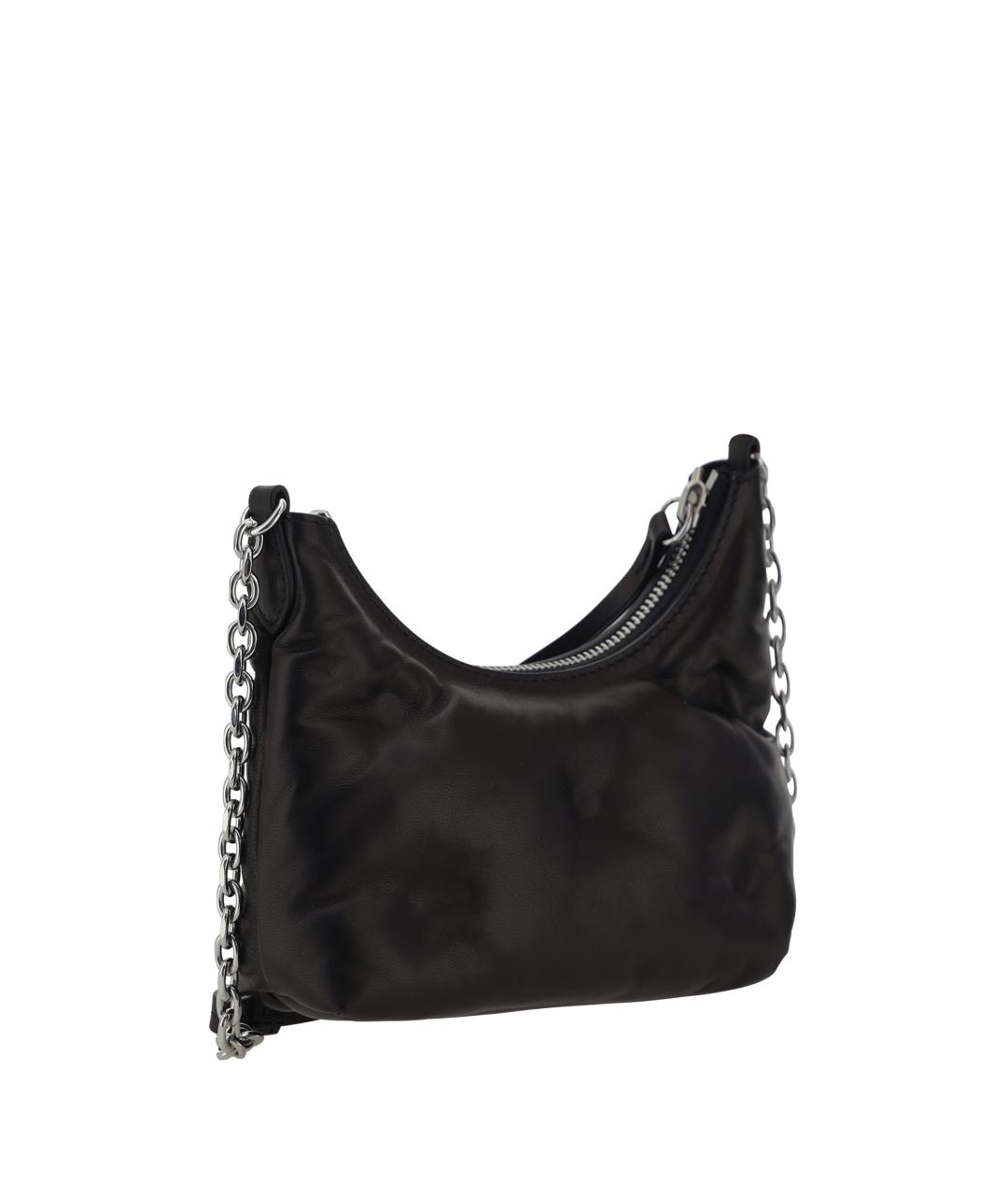 MAISON MARGIELA Черная кожаная сумка через плечо, фото 3