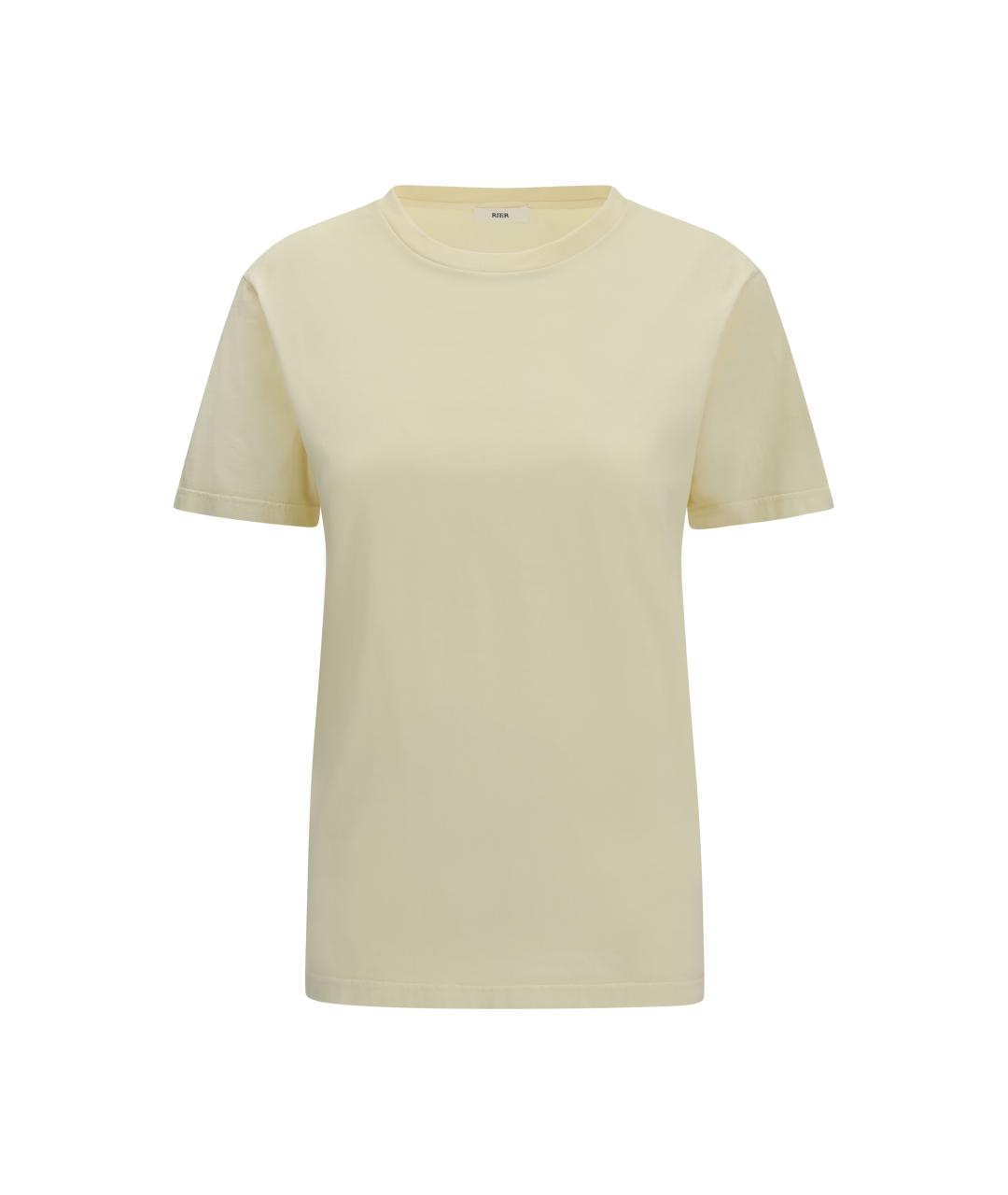 RIER Бежевая хлопковая футболка, фото 4