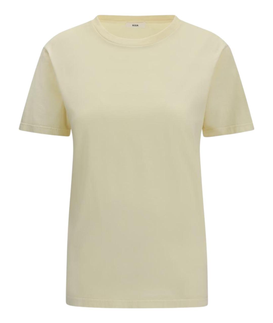 RIER Бежевая хлопковая футболка, фото 1