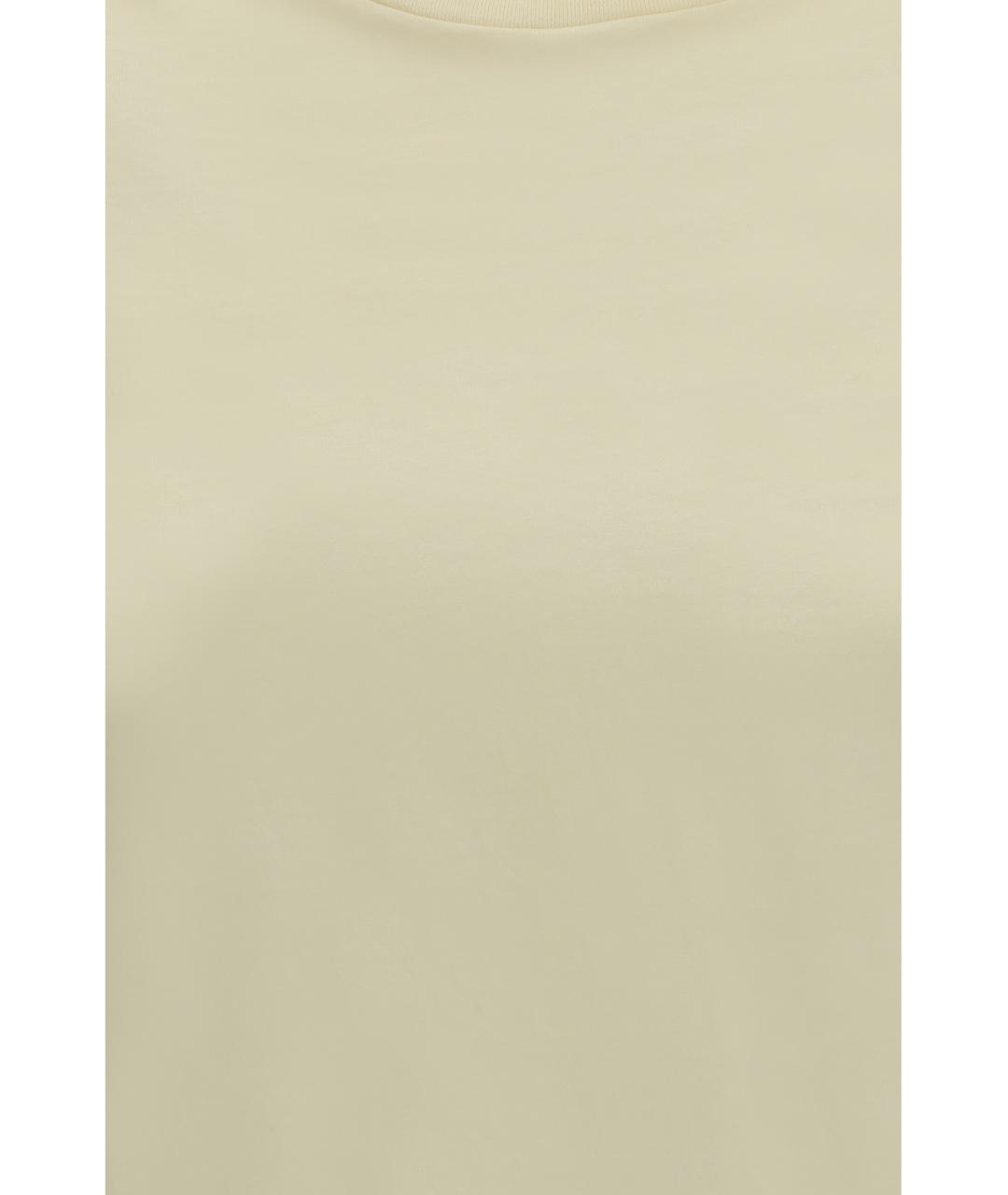 RIER Бежевая хлопковая футболка, фото 3