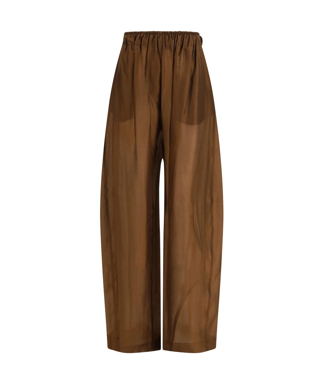 THELATEST Коричневые прямые брюки, фото 1