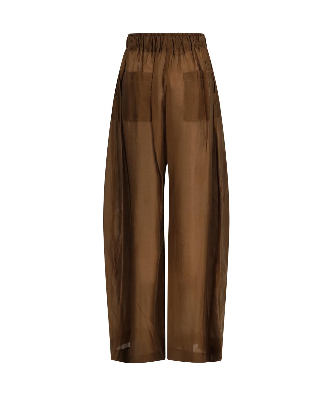 THELATEST Коричневые прямые брюки, фото 2