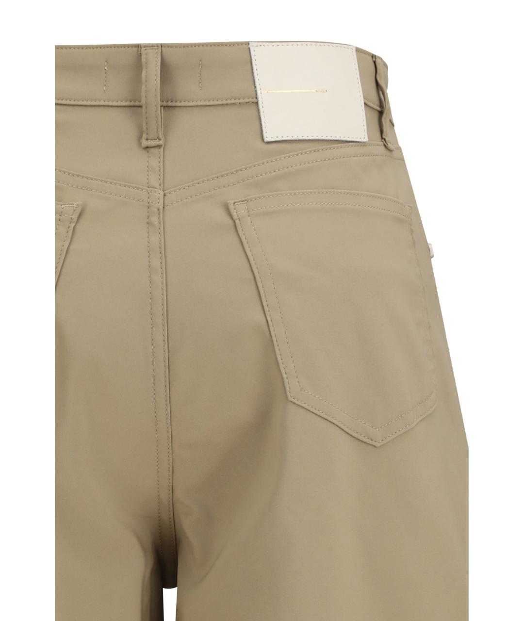 Cruna Бежевые хлопковые прямые брюки, фото 3