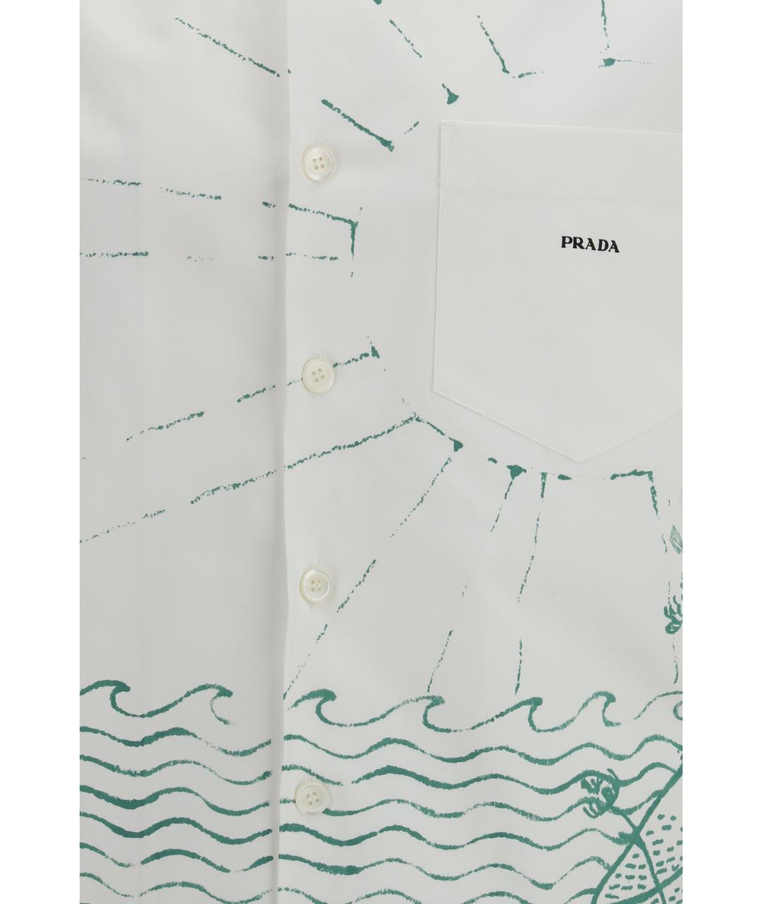 PRADA Мульти хлопковая кэжуал рубашка, фото 3