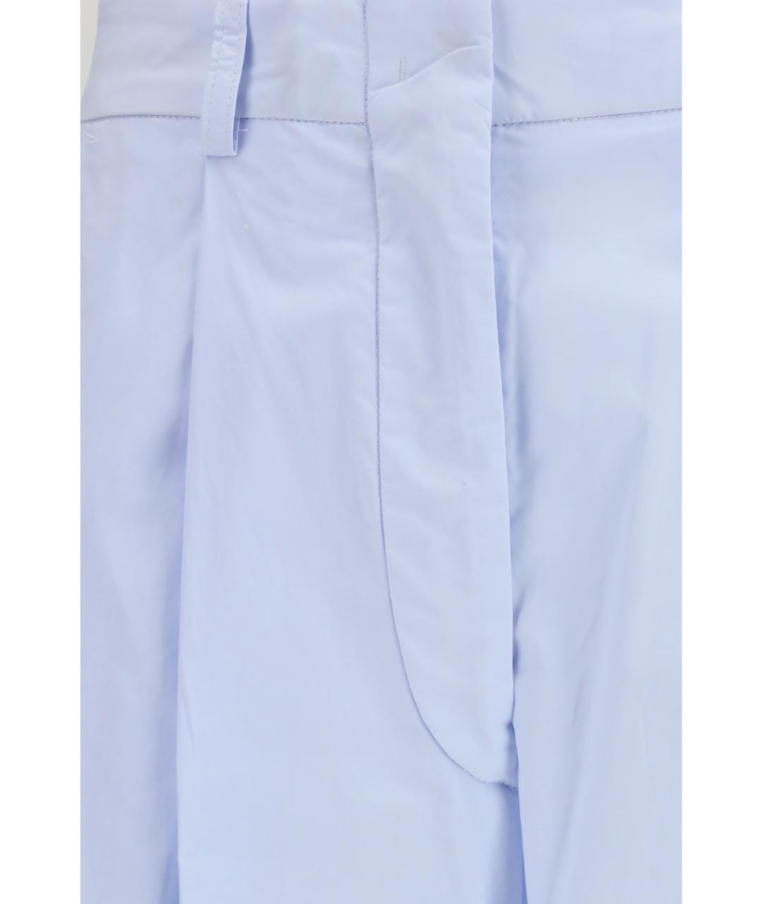 THELATEST Голубые хлопковые прямые брюки, фото 3