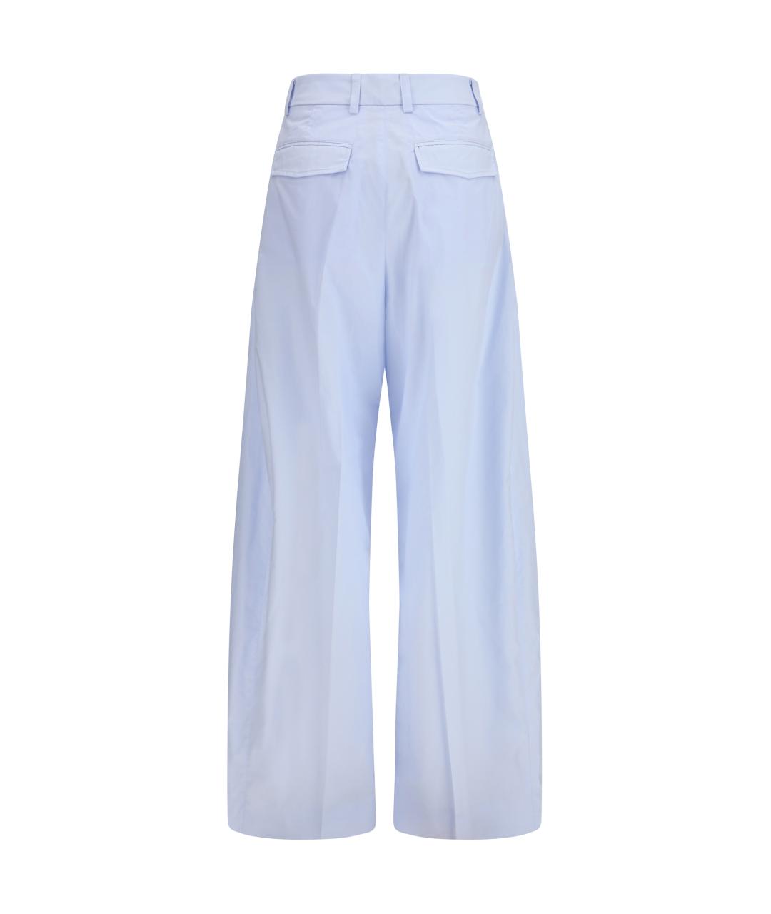 THELATEST Голубые хлопковые прямые брюки, фото 2