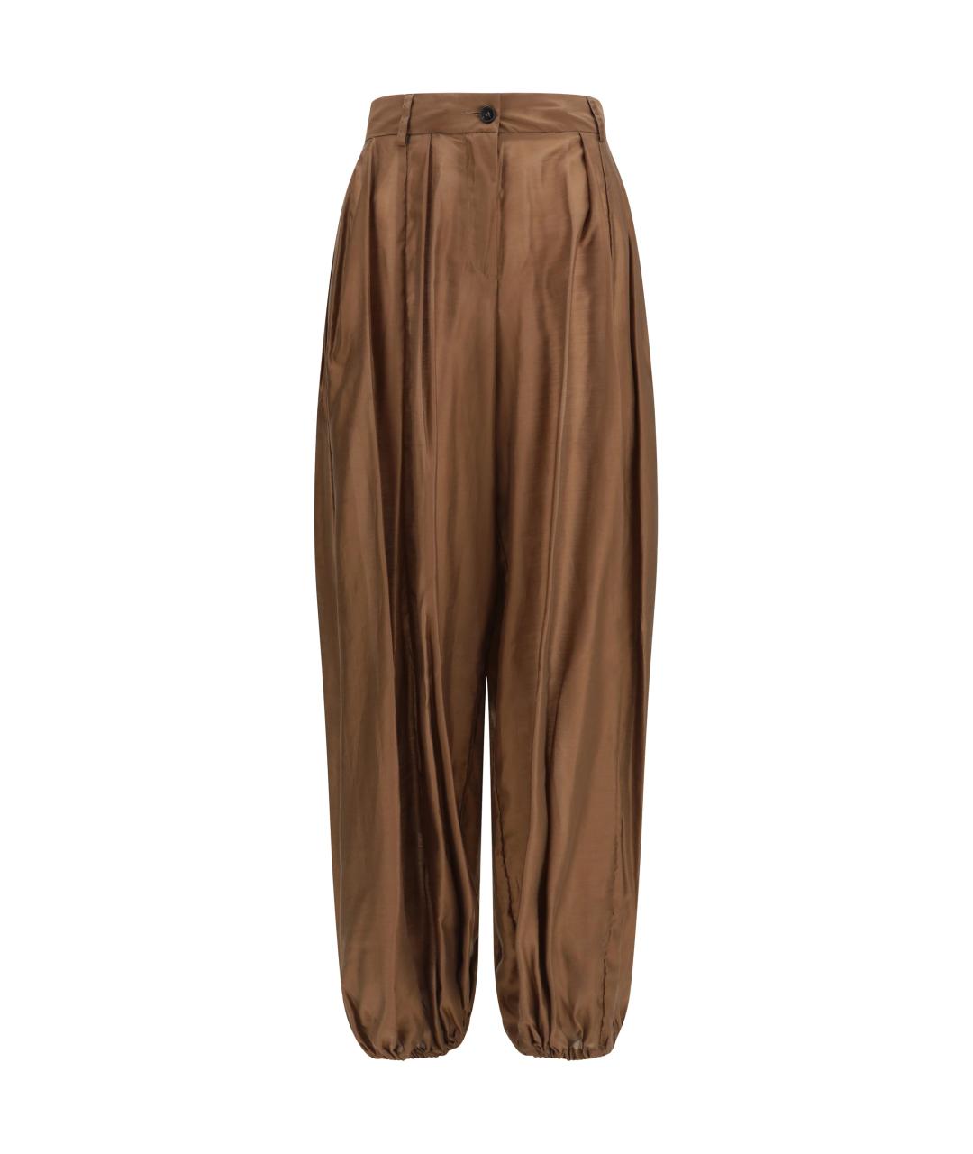 THELATEST Коричневые прямые брюки, фото 1