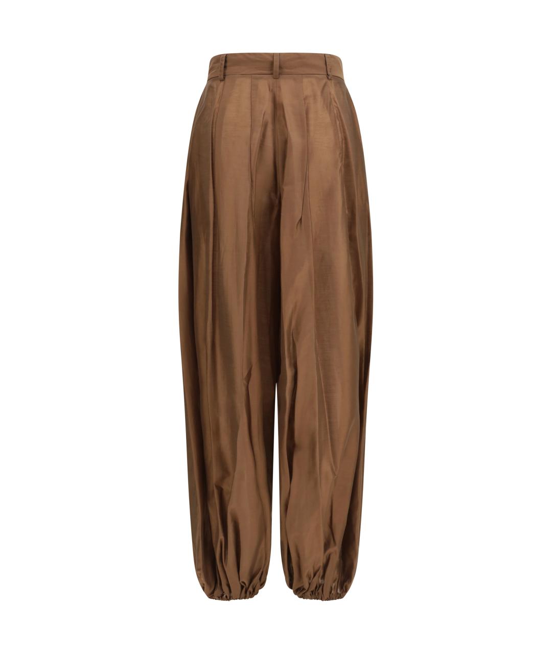 THELATEST Коричневые прямые брюки, фото 2