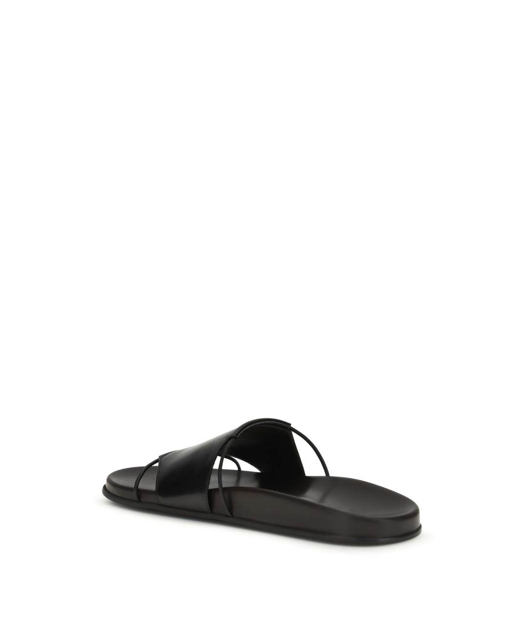 THE ROW Черные кожаные сандалии, фото 3