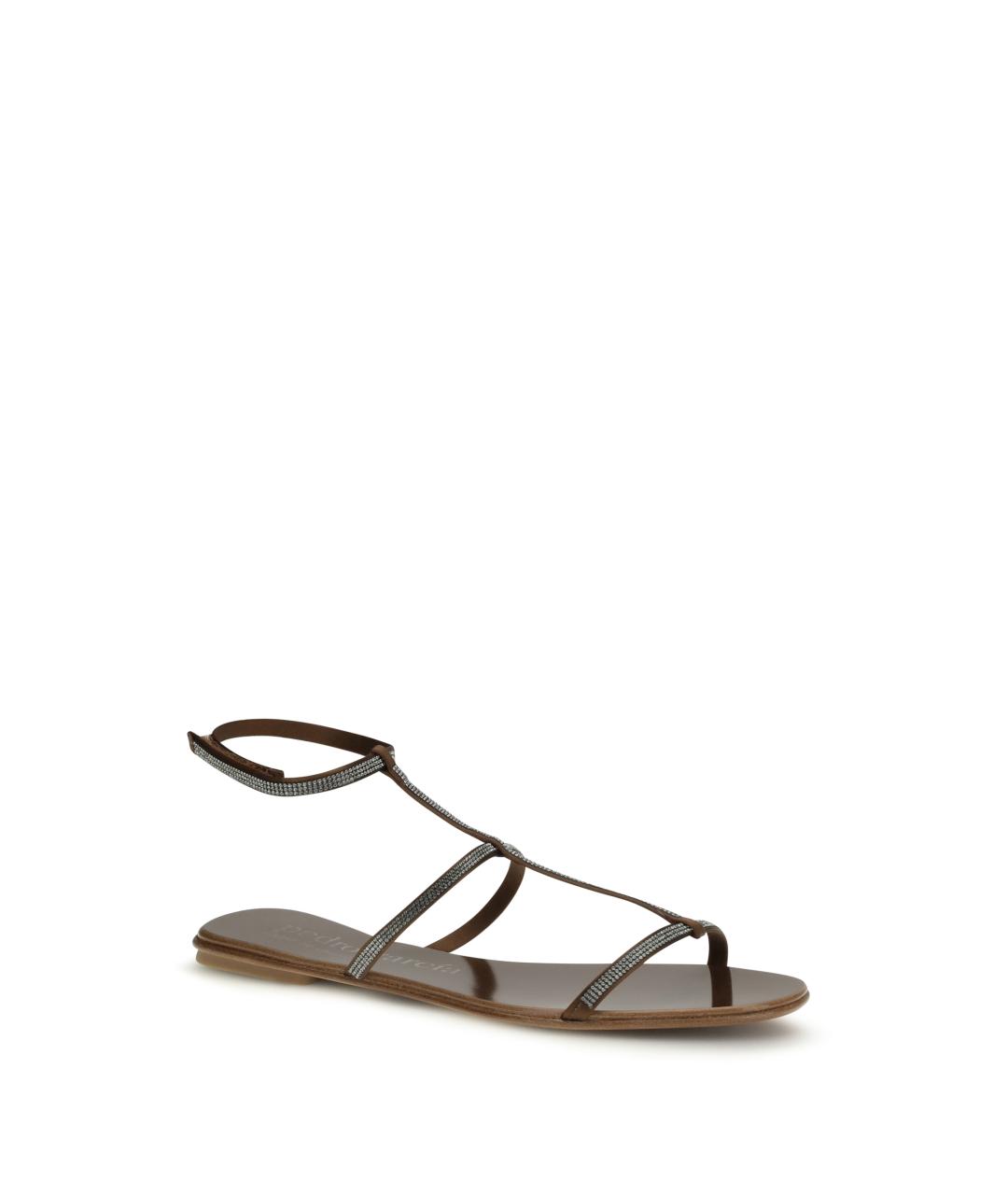 PEDRO GARCÍA Коричневые кожаные сандалии, фото 2