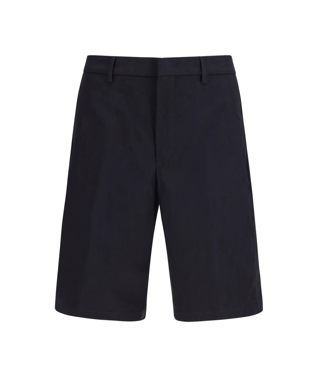 LORO PIANA Темно-синие хлопковые шорты, фото 1