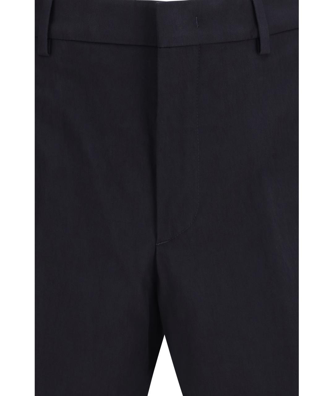 LORO PIANA Темно-синие хлопковые шорты, фото 3