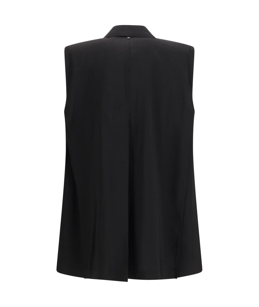 SPORTMAX Черный вискозный жилет, фото 2