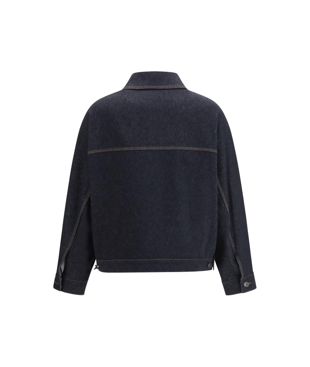 MAX MARA Темно-синяя хлопковая куртка, фото 2