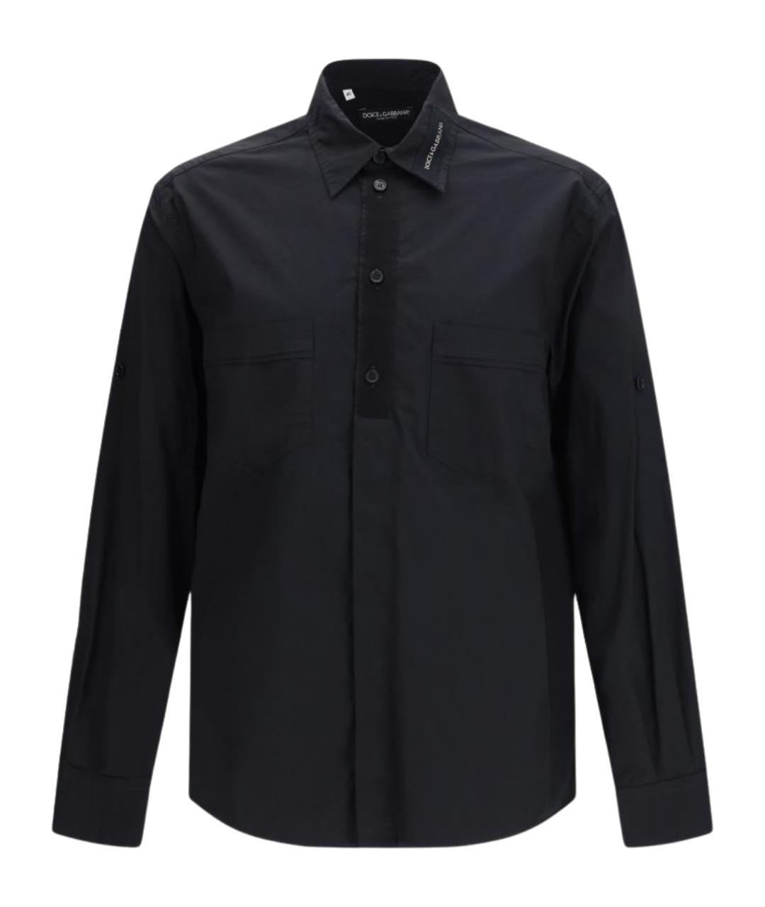 DOLCE&GABBANA Черная хлопковая кэжуал рубашка, фото 1