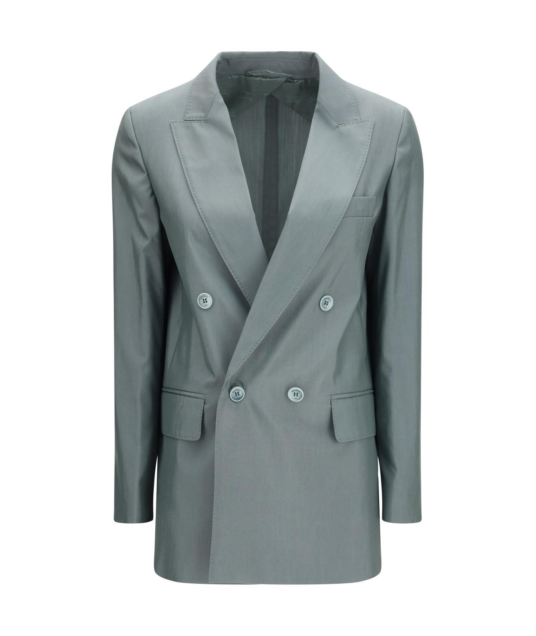 MAX MARA Бирюзовый шерстяной жакет/пиджак, фото 1