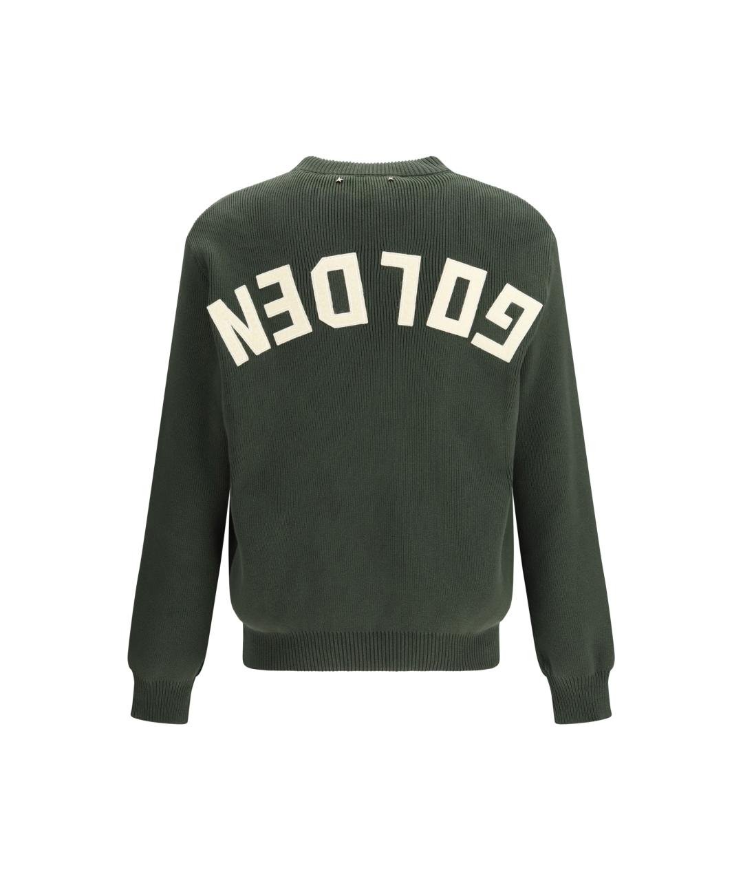 GOLDEN GOOSE DELUXE BRAND Хаки хлопковый джемпер / свитер, фото 2