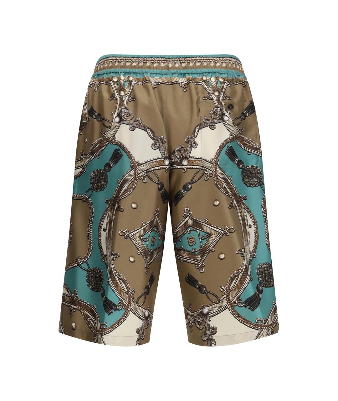 DOLCE&GABBANA Мульти шелковые шорты, фото 2