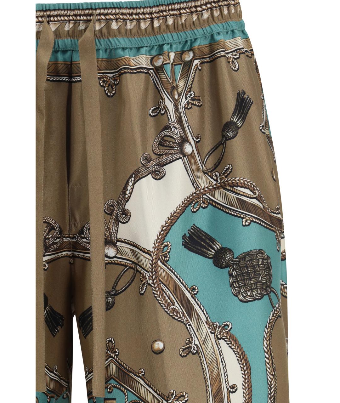 DOLCE&GABBANA Мульти шелковые шорты, фото 3