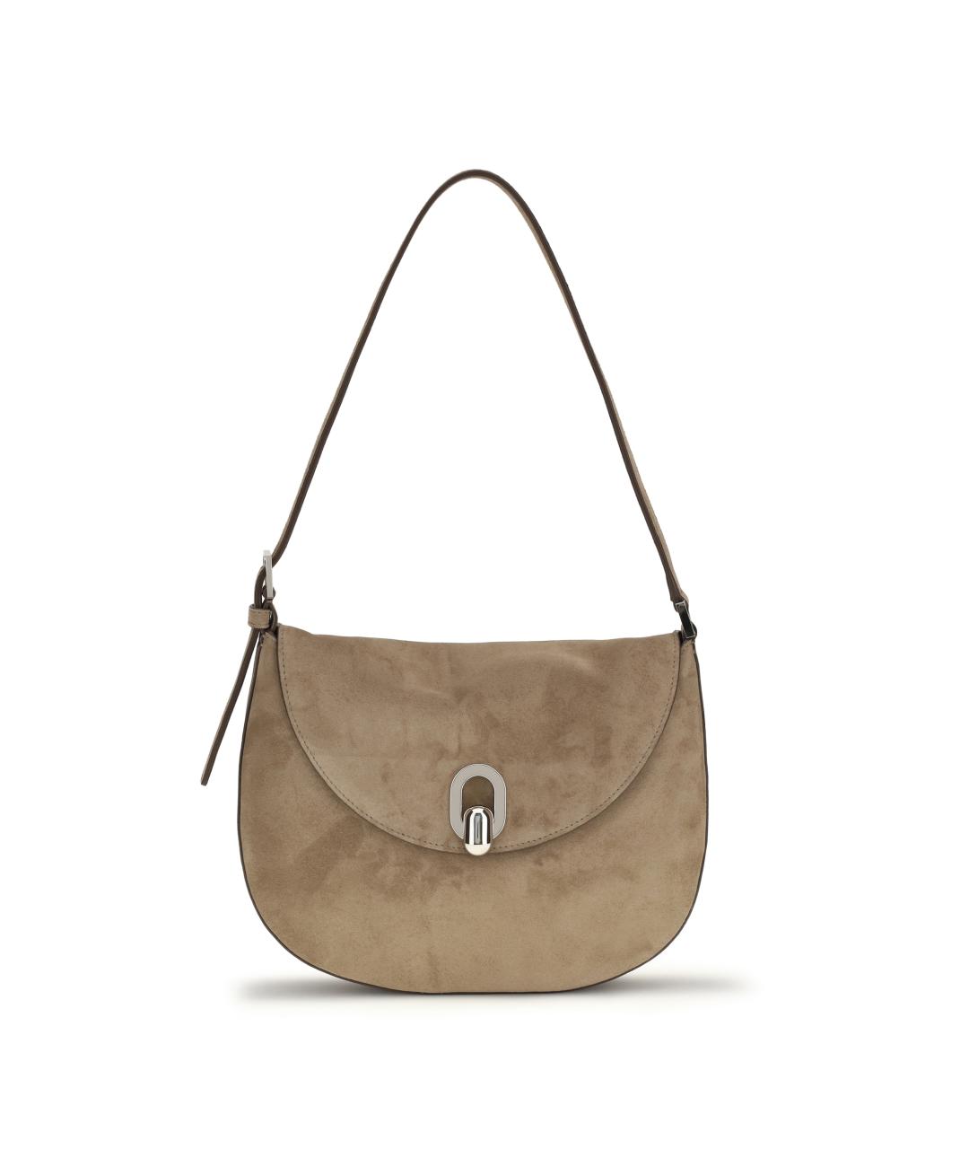 Savette Бежевая замшевая сумка через плечо, фото 1