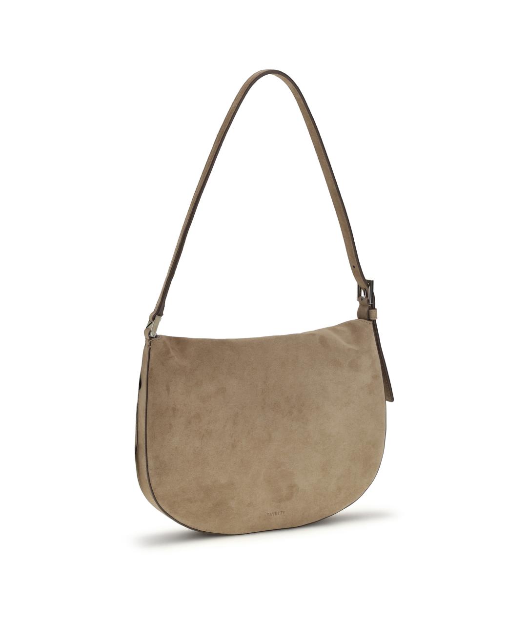 Savette Бежевая замшевая сумка через плечо, фото 3
