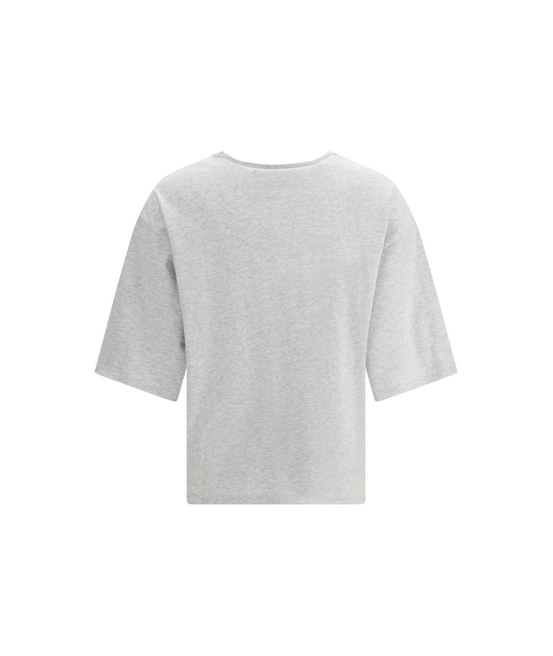 LOULOU STUDIO Серая хлопковая футболка, фото 2