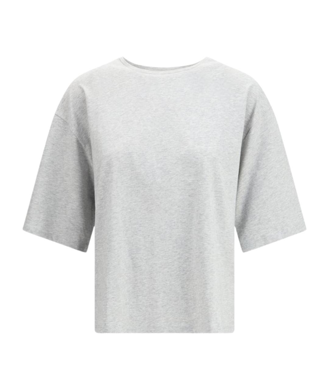 LOULOU STUDIO Серая хлопковая футболка, фото 1