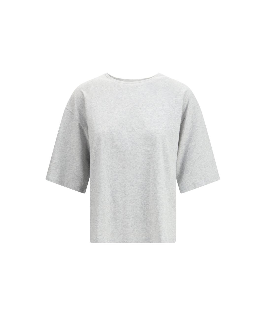 LOULOU STUDIO Серая хлопковая футболка, фото 4