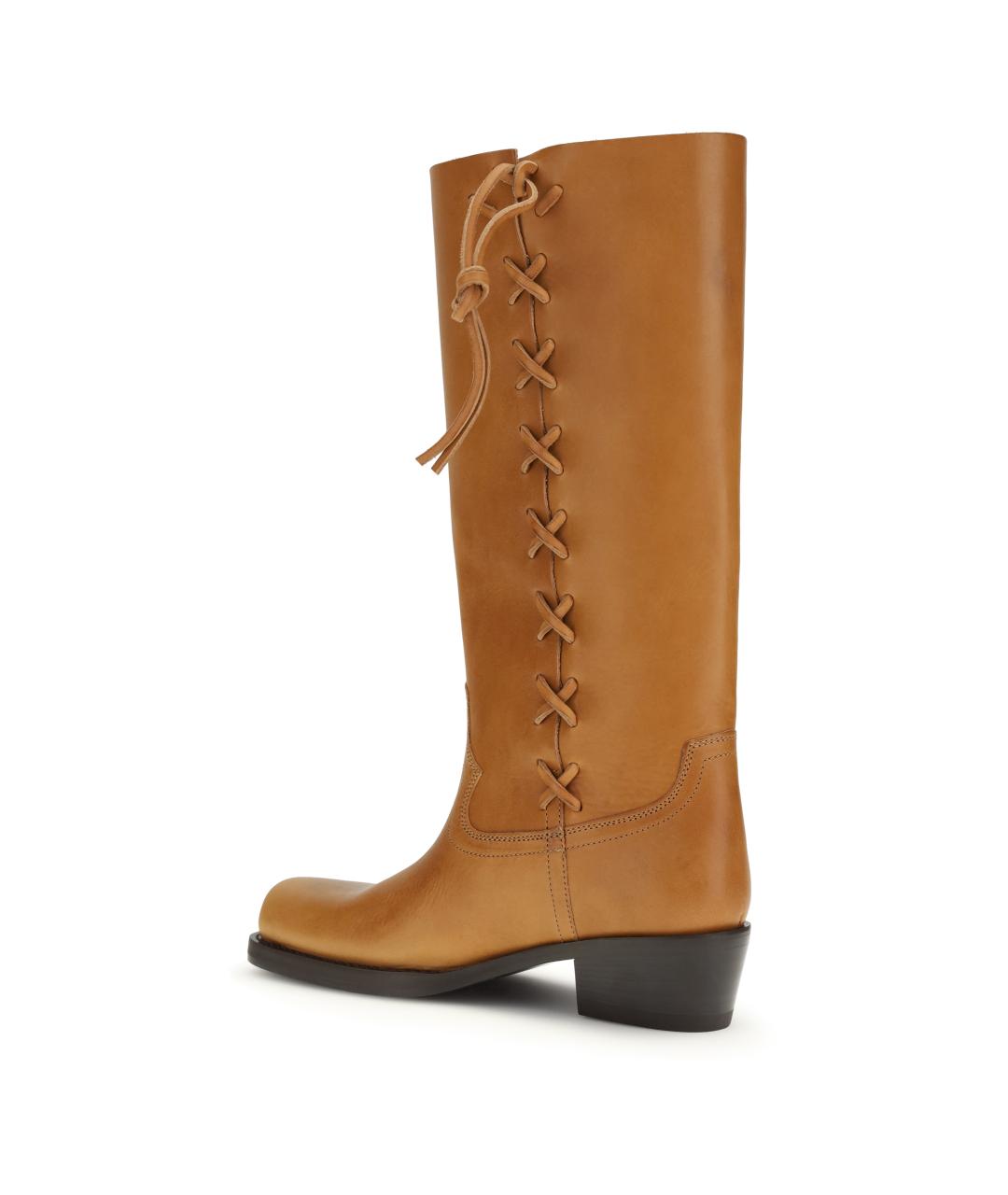 PARIS TEXAS Коричневые кожаные сапоги, фото 3