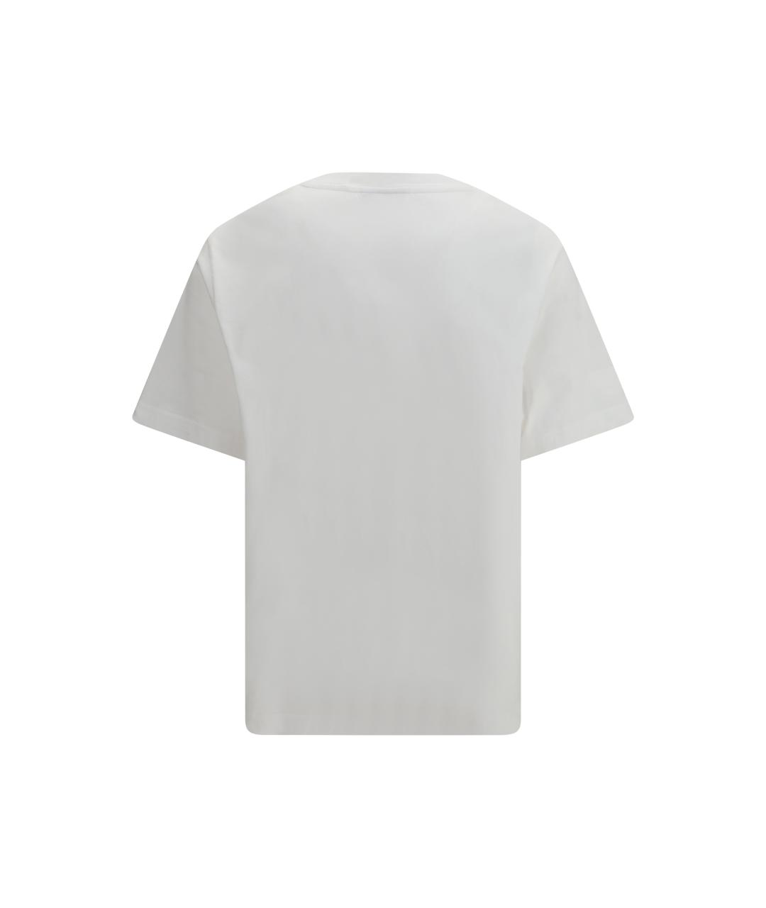 MAISON KITSUNE Белая хлопковая футболка, фото 2