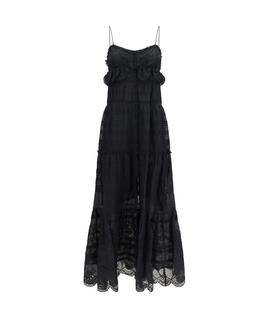 ISABEL MARANT ETOILE Черное хлопковое повседневное платье, фото 1