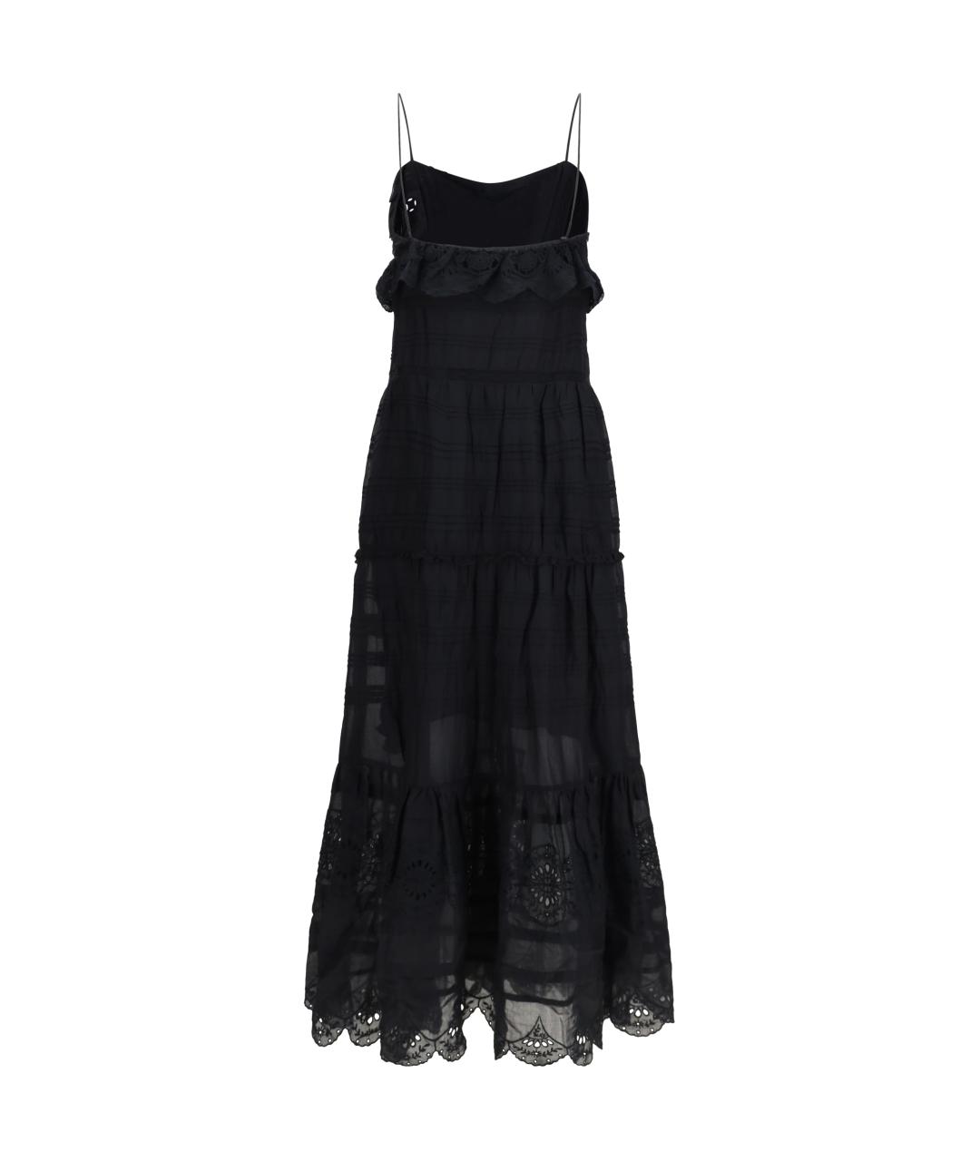 ISABEL MARANT ETOILE Черное хлопковое повседневное платье, фото 2