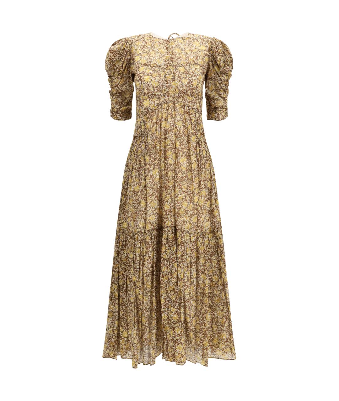 ISABEL MARANT ETOILE Коричневое хлопковое повседневное платье, фото 1