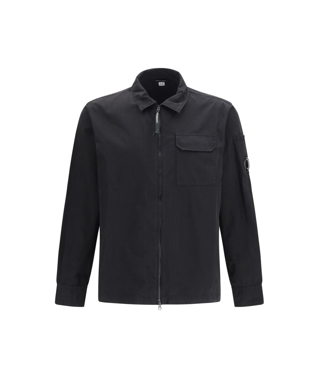 CP COMPANY Черная хлопковая классическая рубашка, фото 1