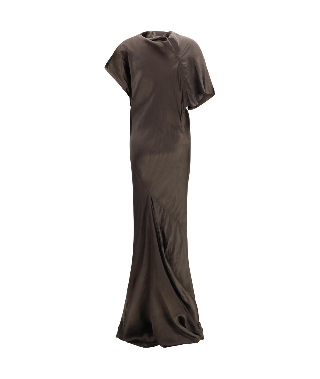 RICK OWENS Серое вискозное вечернее платье, фото 2