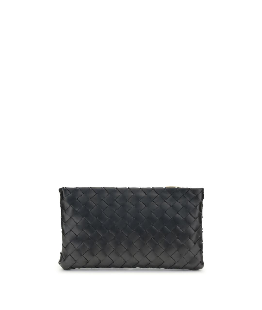 BOTTEGA VENETA Черная кожаная косметичка, фото 2