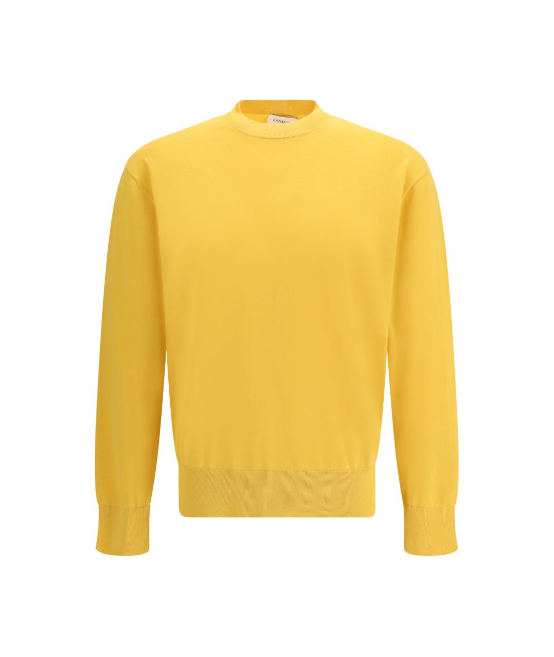 LANEUS Желтый хлопковый джемпер / свитер, фото 1