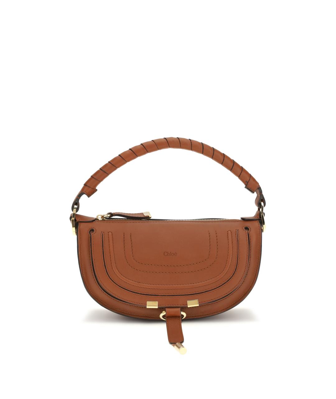 CHLOE Коричневая кожаная сумка через плечо, фото 1