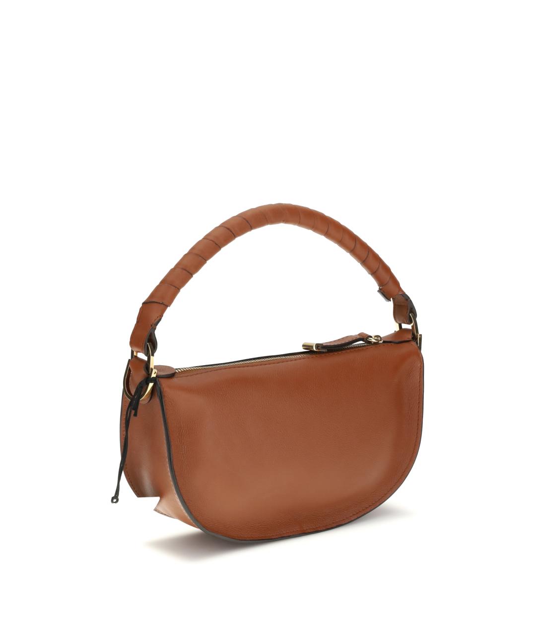 CHLOE Коричневая кожаная сумка через плечо, фото 3