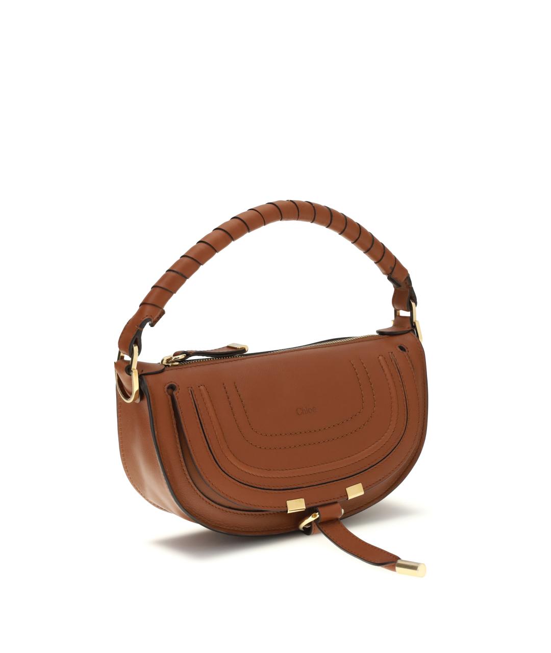 CHLOE Коричневая кожаная сумка через плечо, фото 2