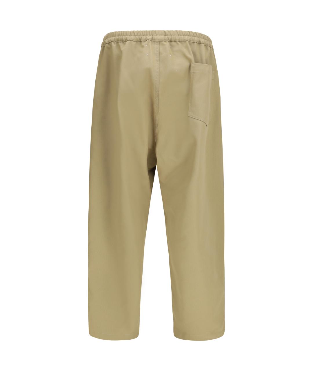 MAISON MARGIELA Бежевые полиэстеровые повседневные брюки, фото 2
