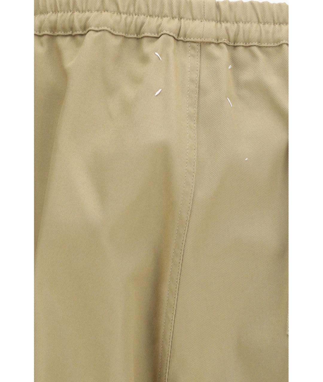 MAISON MARGIELA Бежевые полиэстеровые повседневные брюки, фото 3