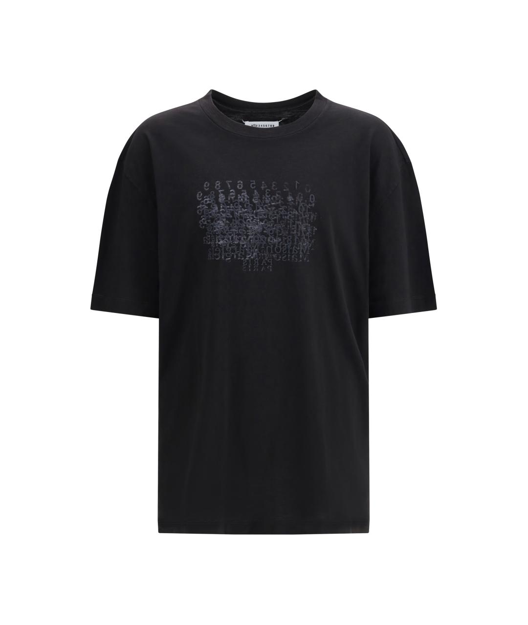MAISON MARGIELA Черная хлопковая футболка, фото 1