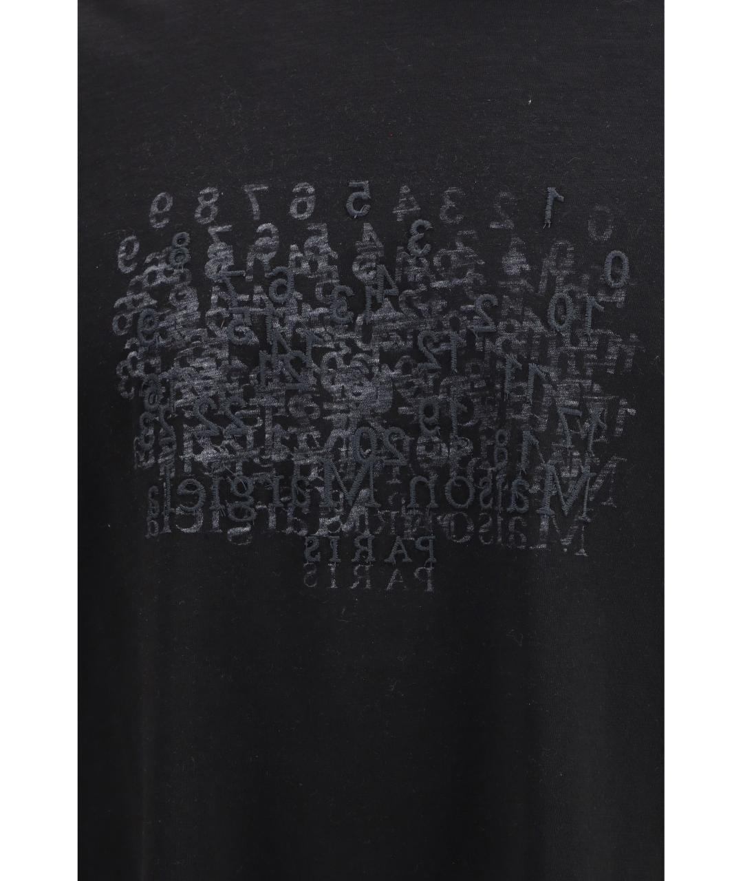 MAISON MARGIELA Черная хлопковая футболка, фото 3