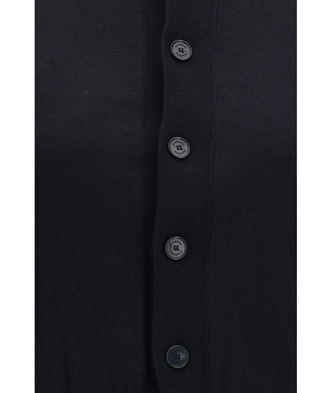 ALAINPAUL Черный хлопковый кардиган, фото 3