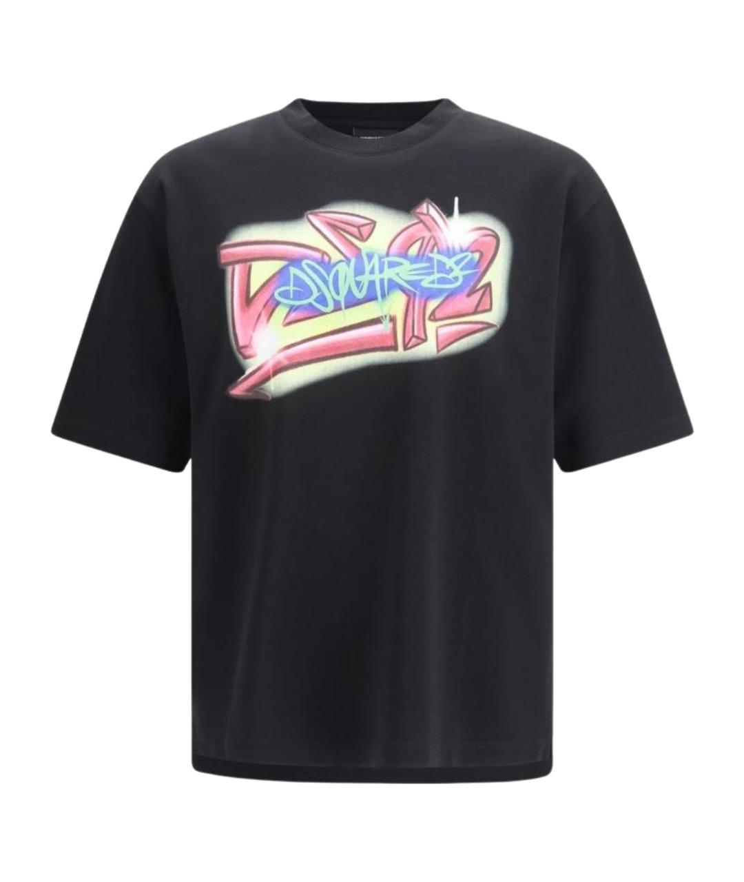 DSQUARED2 Черная хлопковая футболка, фото 1