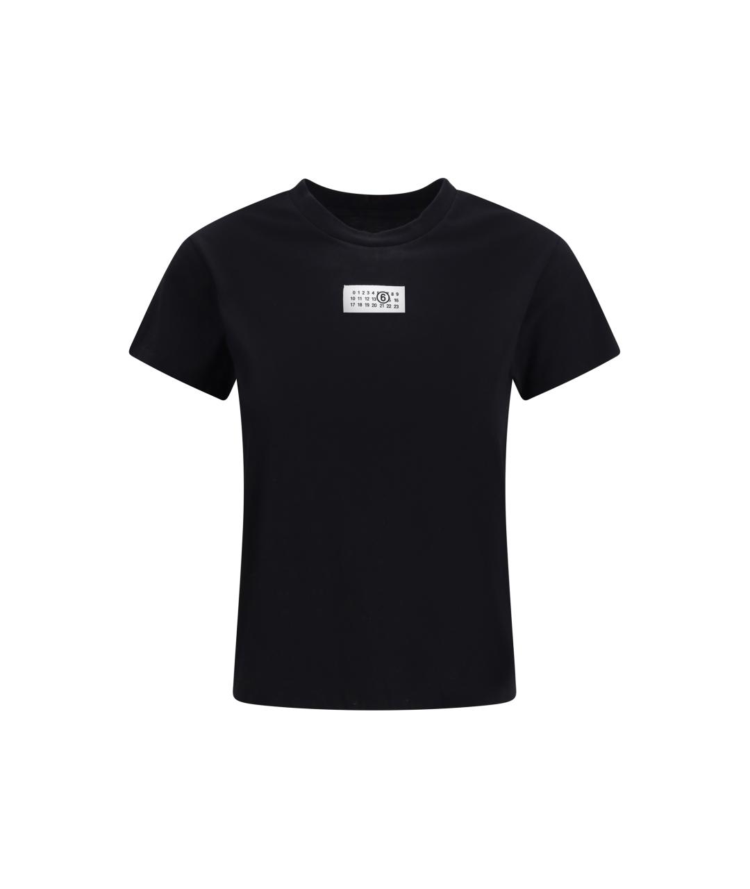 MM6 MAISON MARGIELA Черная хлопковая футболка, фото 4